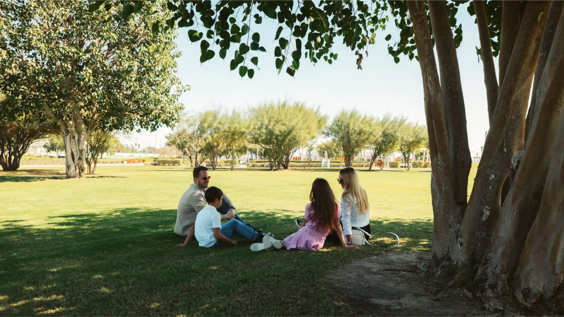 Family Enjoying a Park in Qatar Expats Living in Qatar